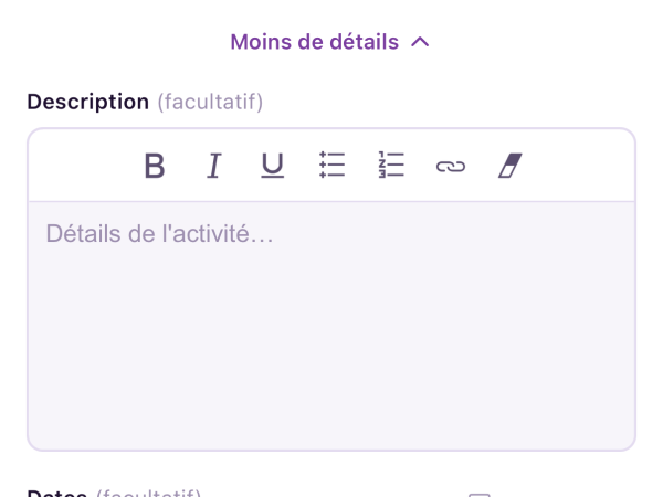 Créer et publier une activité