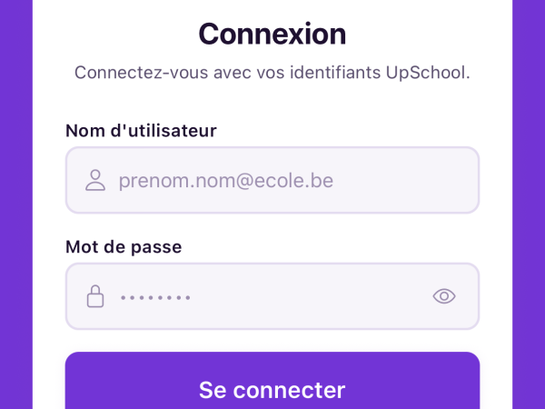 Se connecter à l'application mobile