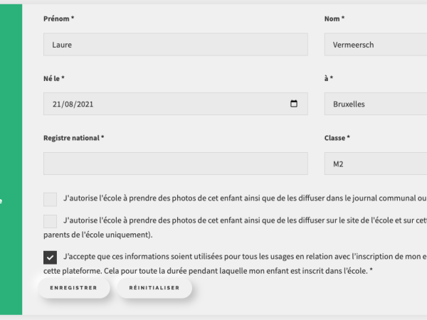 Inscrire rapidement un enfant