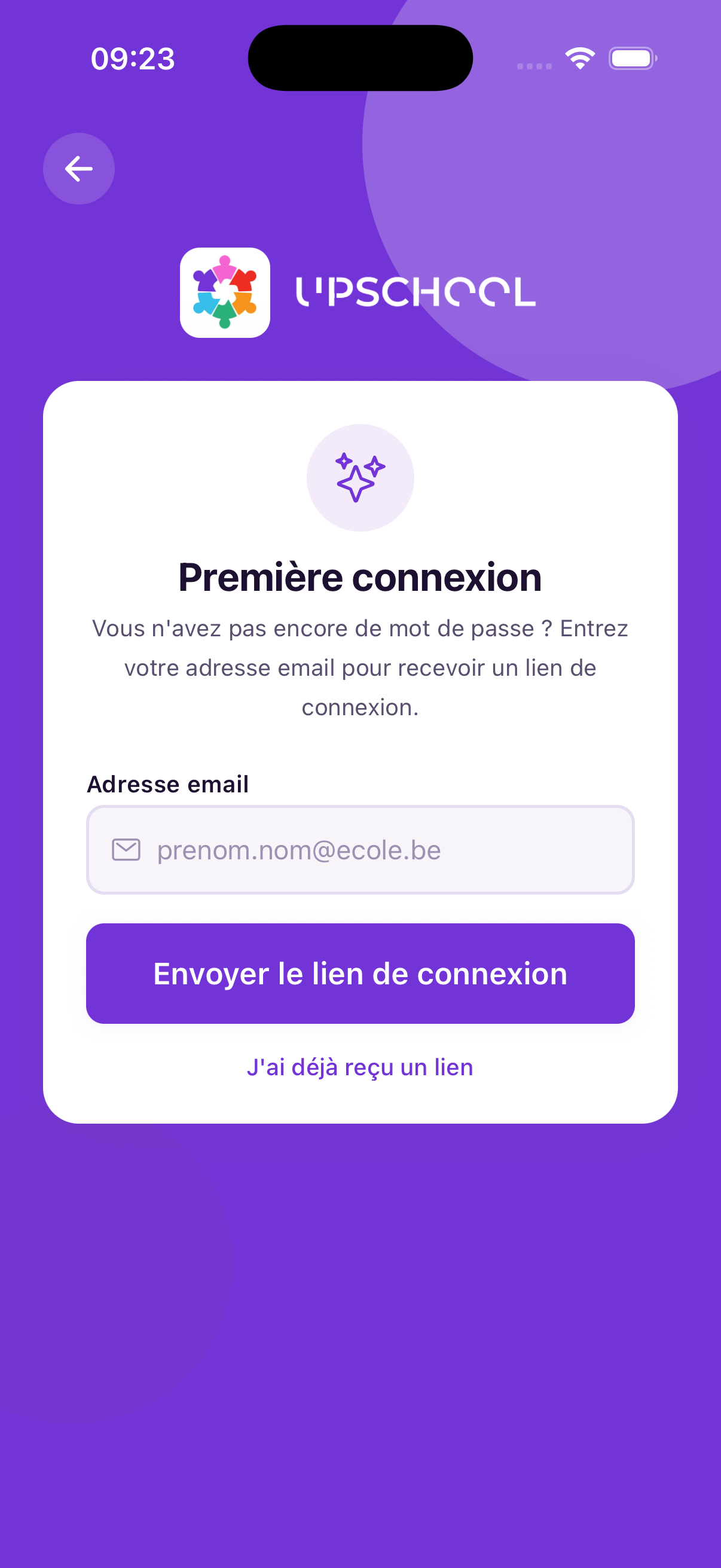Se connecter à l'application mobile