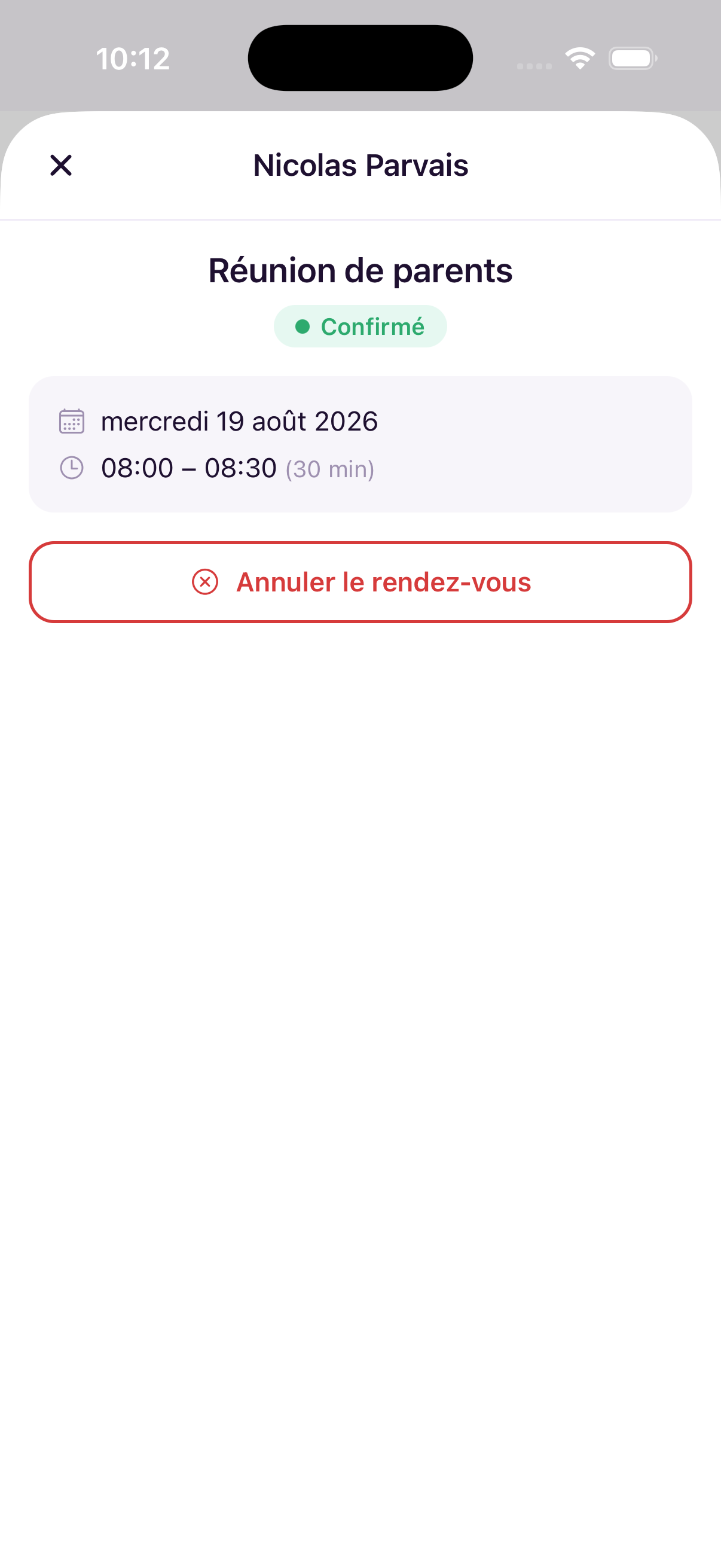 Gérer vos rendez-vous