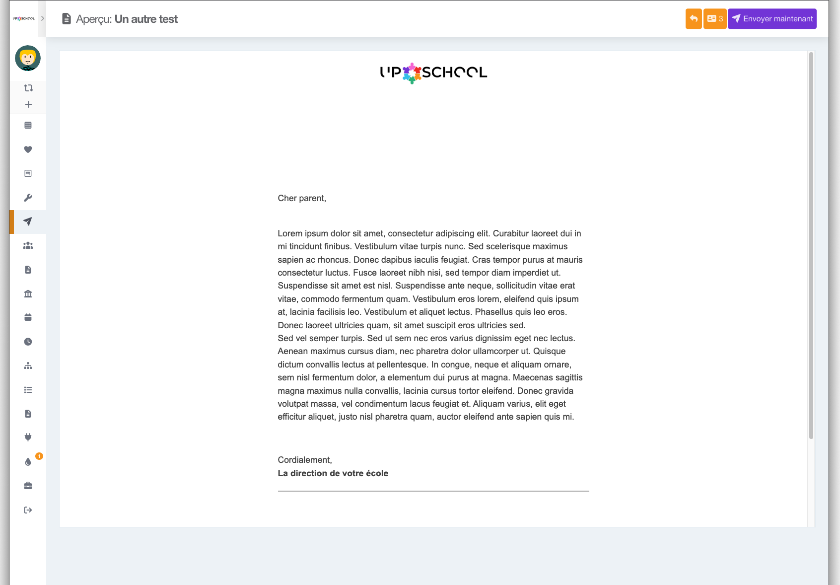 Module de messagerie