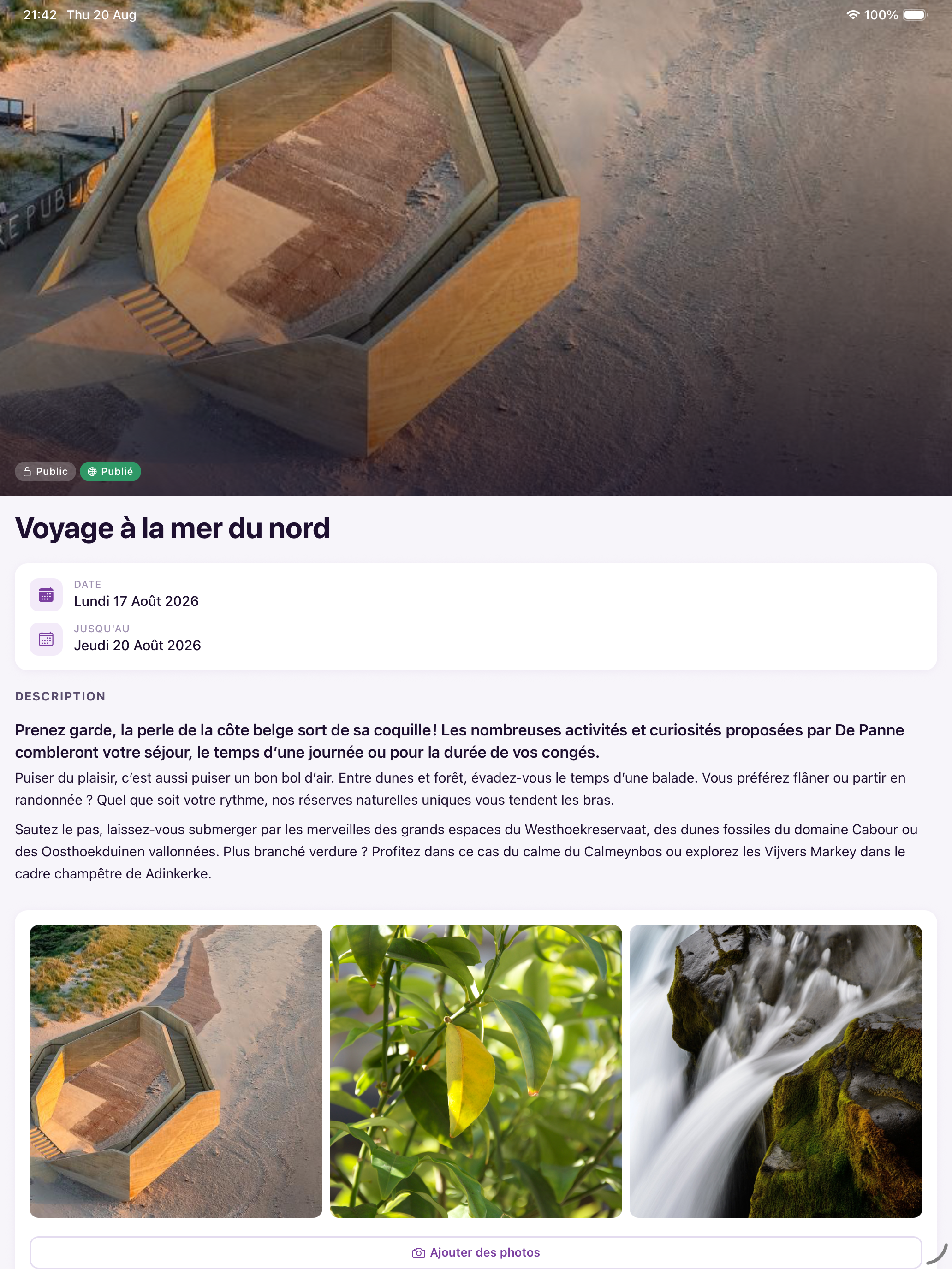 Créer et publier une activité