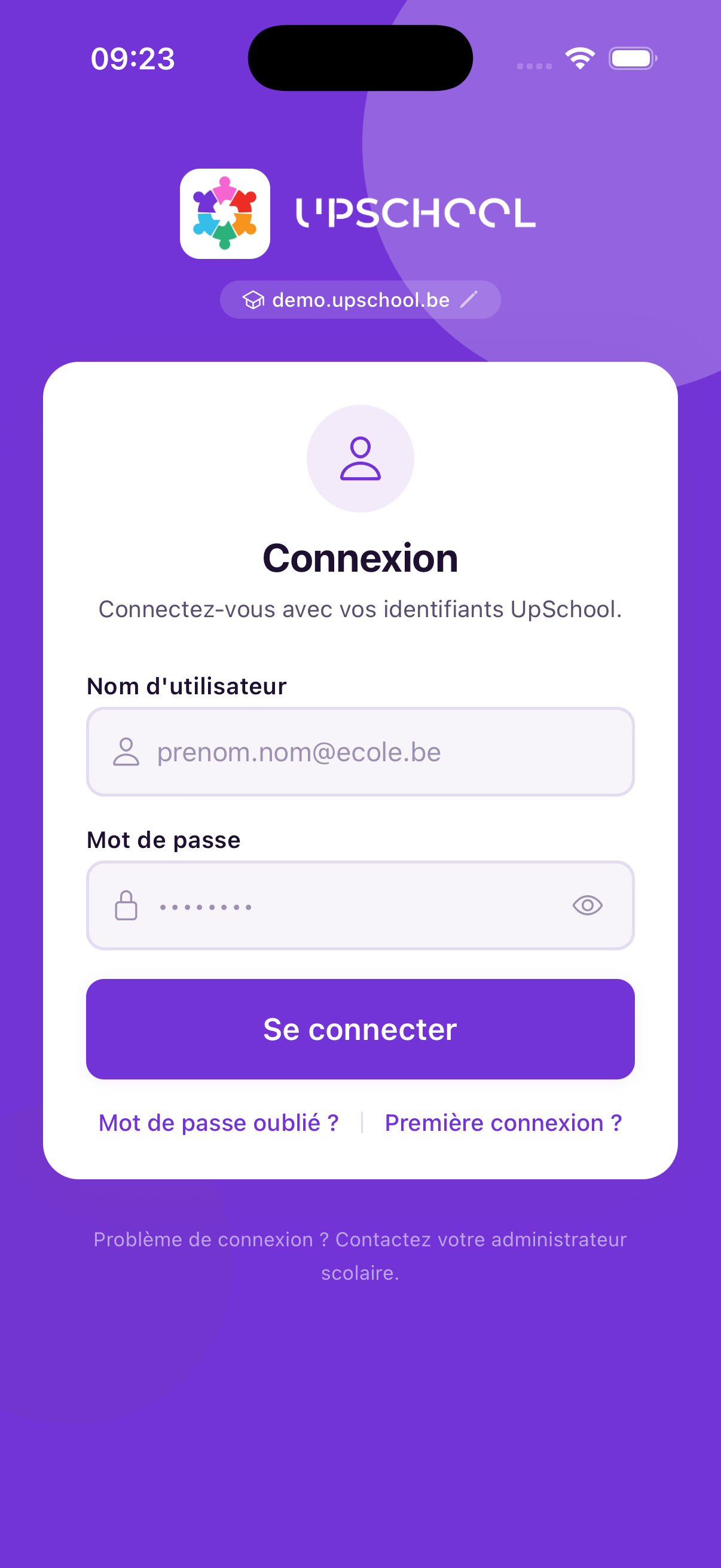 Se connecter à l'application mobile