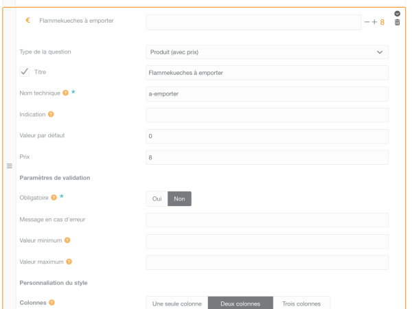 Ajouter un formulaire à une activité