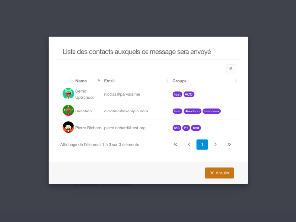 Module de messagerie