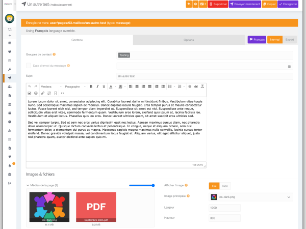 Module de messagerie
