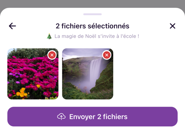 Ajouter des photos à une activité
