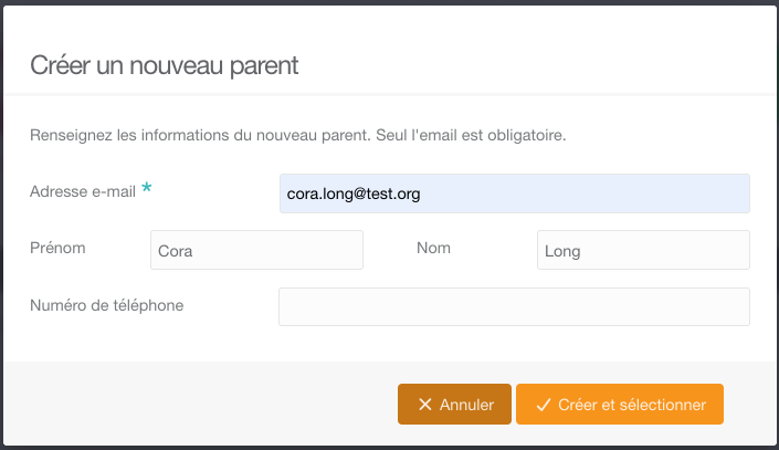 Inscrire rapidement un enfant