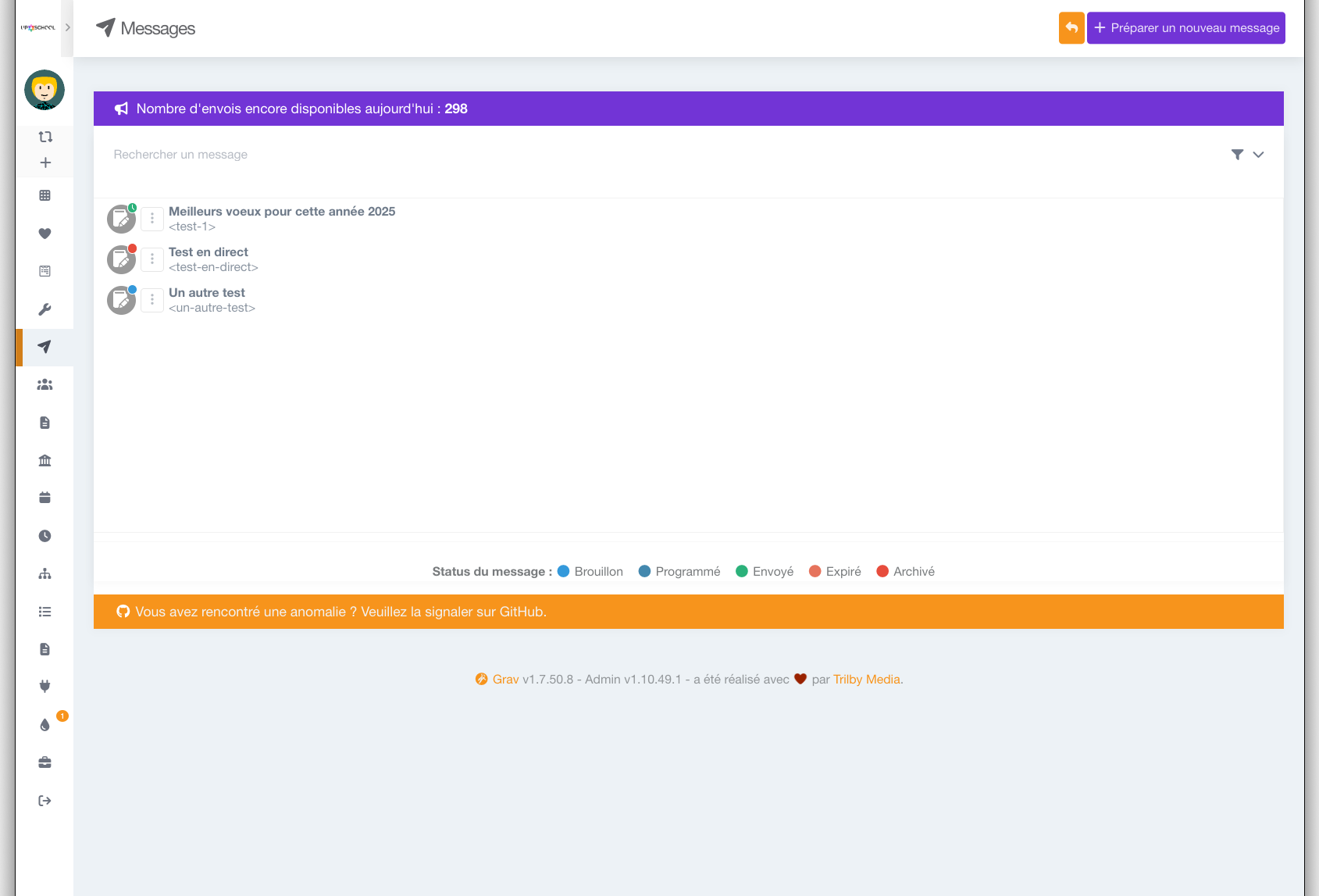 Module de messagerie